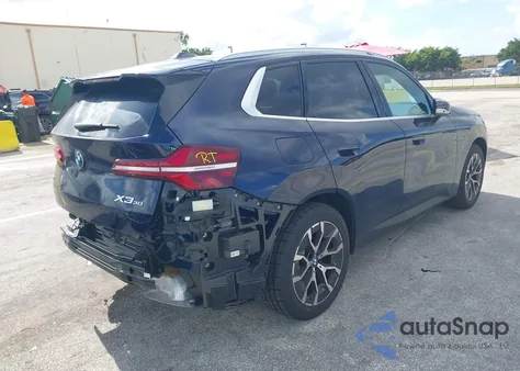 2026 BMW X3 30 xDrive z USA, uszkodzony, nr VIN 5UX53GP0XT9197897